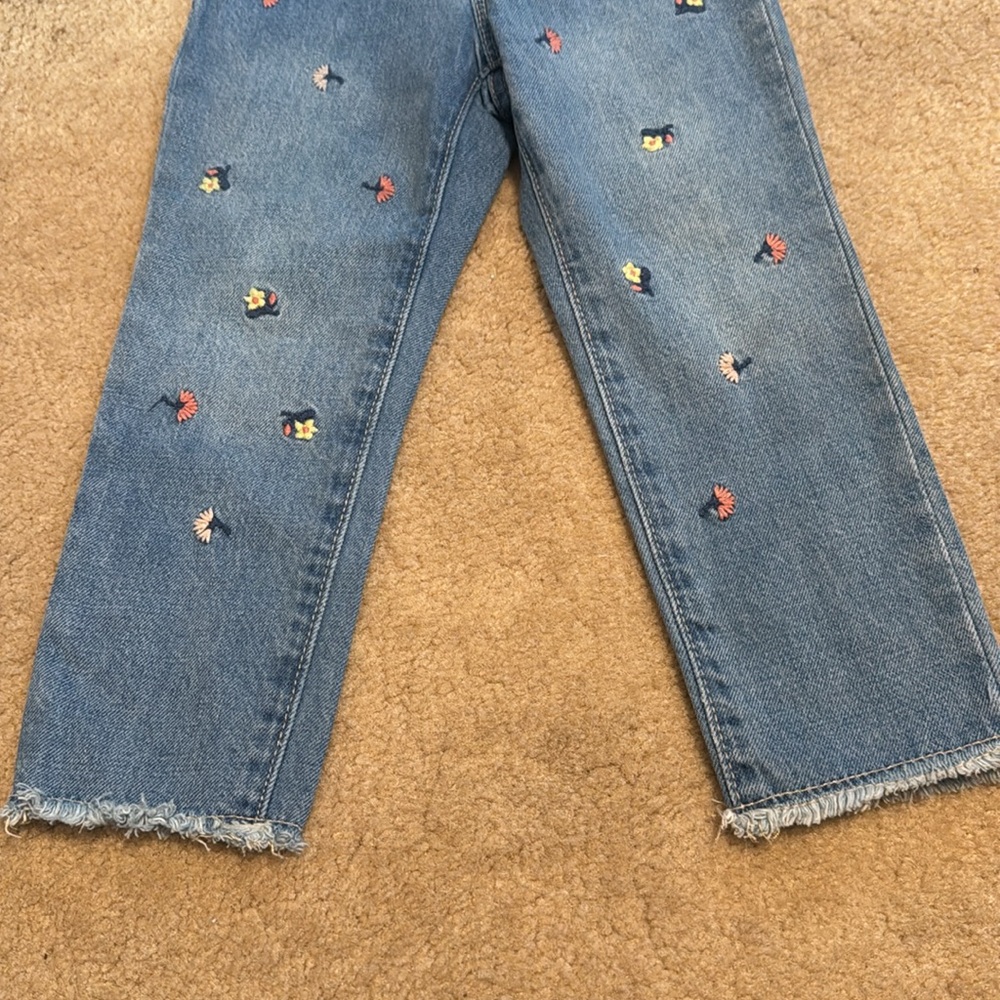 Gap Girls Embroidered Jeans 3 - Picture 2 of 5